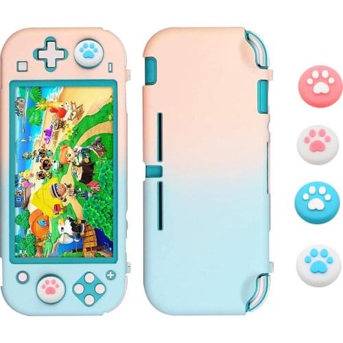 PC Hard Skin Full Packed Protector Shock-Absorption Back Shell Cover with 4 Thumb Grip Caps For Nintendo Switch Lite Console
