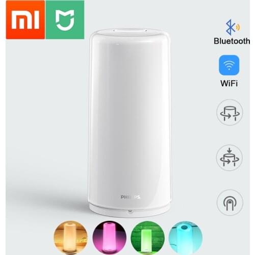 Xiaomi Mijia Smart Bedside Lamp Wifi Bluetooth 1700k-6500k Led Dimmable Rgbw Color Light 100-240v 50/60hz Mi Home Philips Zhirui