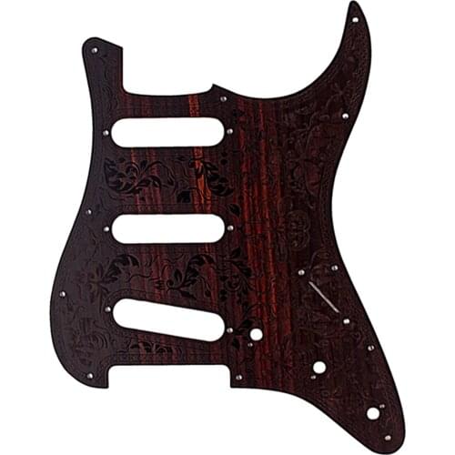 Vintage Carved SSS Guitar Scratch Plate Electric Guitar Pickguard for ST Music Instruments Accs