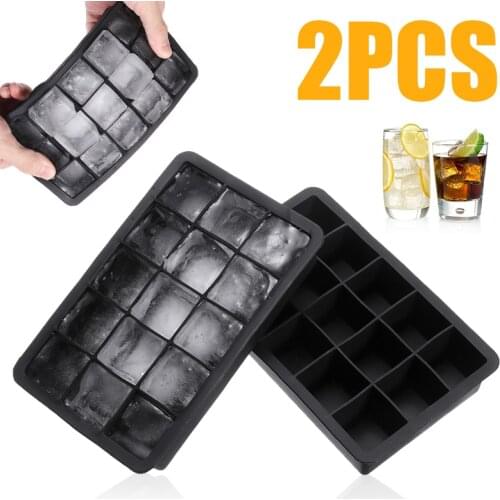 15 Grids Square Ice Cube Tray Silicone Ice Cube Maker Tool Multi DIY Soap Mold Food Grade Cake Mold For Kitchen Party Drink