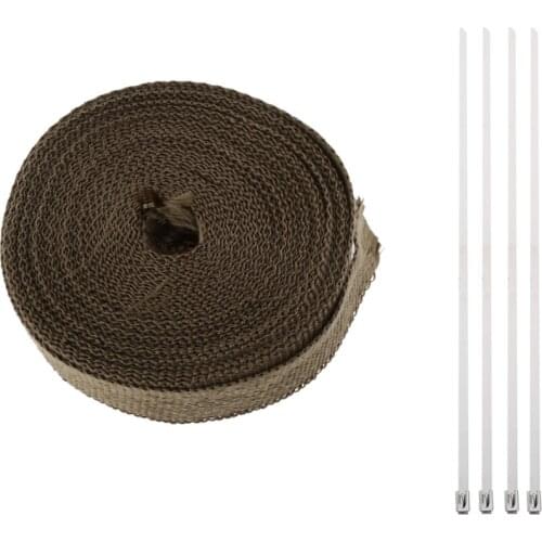 2" 32Ft Fiberglass Manifold Header Exhaust Heat Tape Wrap Ties