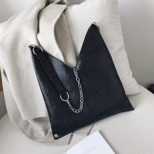 2021 Womens Handbags Casual Bucket Large Solid Top-handle Chains Strap Black Crossbody Bags Shoulder Bags Fashion Female Totes