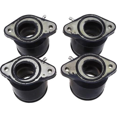 4 Pcs Rubber&Aluminum Motorcycle Carburetor Interface Glue Adapter Dirt Bike Adapters for Yamaha 95-99 XJR1200 98-06 XJR1300
