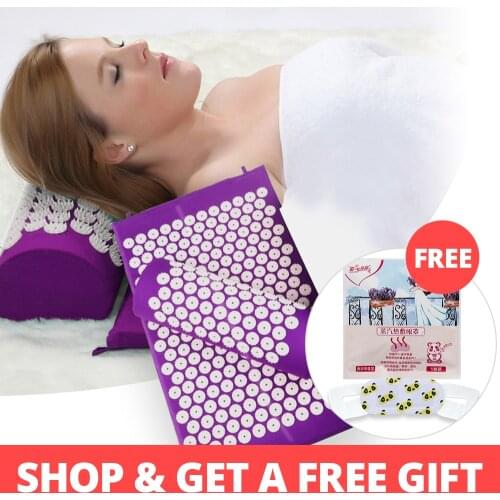 KONGDY Acupuncture Mat and Pillow Acupuncture Cushion Acupressure Massage Relieve Back Pain Headache Help Sleep