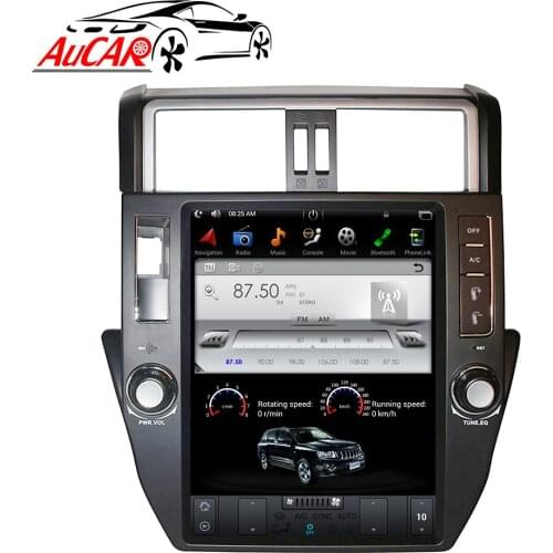 AuCAR 12.1" Android 9 Vertical Screen Car Radio GPS Car Multimedia Player PX6 Touch Screen Car Stereo for Toyota Prado 2010-2012