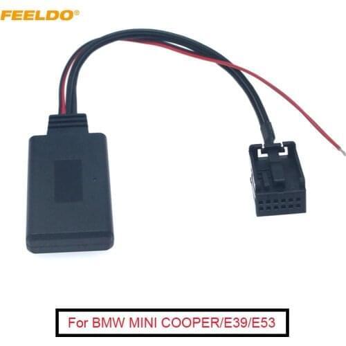 FEELDO 1PC Car Audio 12Pin Wireless Bluetooth Module Receiver AUX Cable For BMW MINI COOPER/E39/E53/X5/Z4/E85/E86/X3/E83