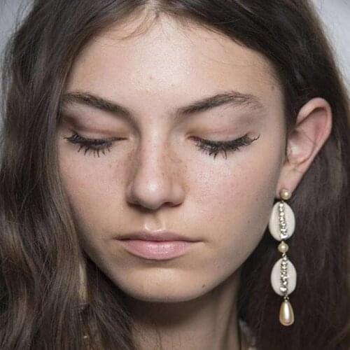 Baroque natural shell earring elegant bohemia boho fashion earring boucles d oreille femme jewelry circle earrings best gifts