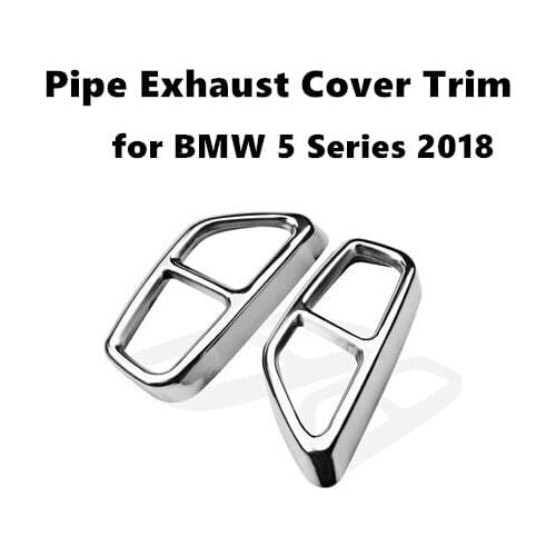 Free Shipping DeHen 2 Pieces Exhaust Pipe Cover Trim for BMW 5 Series G30 G38 525li 530li 528li year 2018-19 Pipe Exhaust Cover