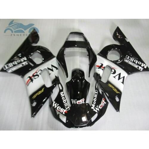 Free Custom Motorcycle fairing kits for YAMAHA R6 YZFR6 1998 2000 2002 YZF R6 98-02 ABS plastic fairings black WEST parts EB17