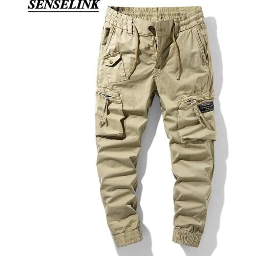 Summer New Khaki Casual Men Cargo Pants Outdoor Multi-Pocket Tactical Army Pants Jogger Loose Big Size Cargo Pants Men 29-38