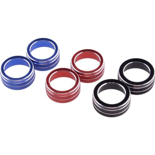 2Pcs Car Air Condition Knob Decorative Circle Ring Decoration Trim Fit for Toyota Corolla Hatchback 2019 2020 2021
