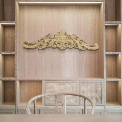 Wood Attractive Refined Life Carving Appliques Retro Bed Appliques Exquisite for Furniture