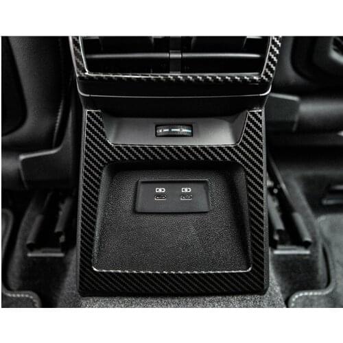 For Audi A3 8Y 2020 2021 2022 Stainless Steel Interior Rear Center Console Decoration Cover 1pcs