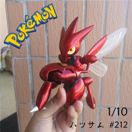 Pokemon 1/10 Scizor Metallic red Metallic green GK Action Figure Model Toys Gift for Children