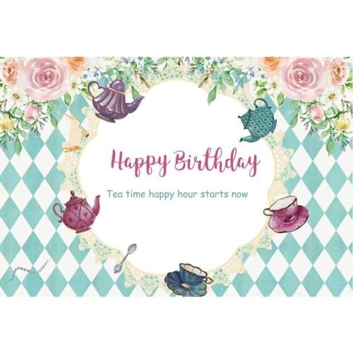 Happy Birthday Baby Shower Photography Background Holiday Celebration Party Decor Photo Booth Studio Prop