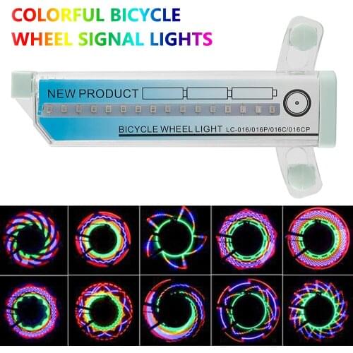 Bicycle Light Rim LED Waterproof Bicycle Spoke Light Sensor Outdoor Safety Warning Color Bike Tyre Wheel Lamp Bike Accessories