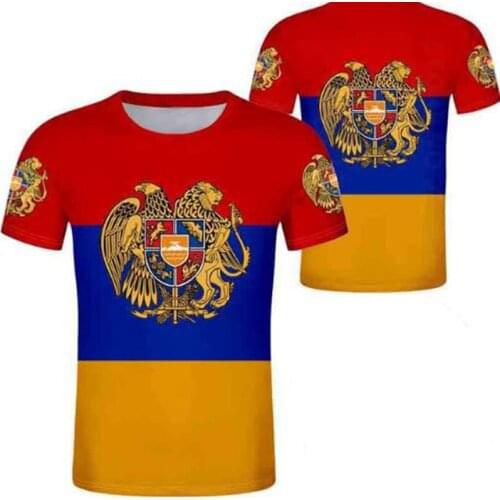 ARMENIA male youth custom name number photo white gray red black tees arm country t shirt armenian nation flag am boy clothes