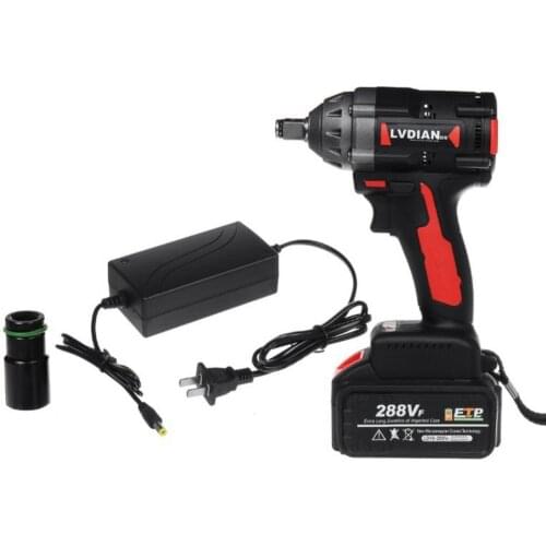 18V 630N.m 288VF Cordless Electric Impact Wrench Electric Rechargeable Wrench Brush with Li-ion Battery Power Tools 220V