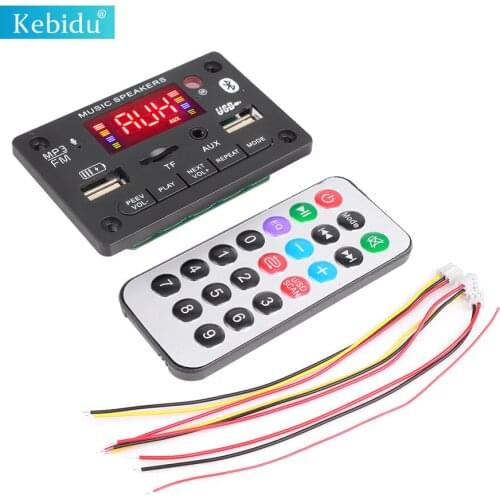 Kebidu Color screen decoder board with call recording USB rechargeable 5V-2A Reproductor Mp3 Player Bluetooth 5.0