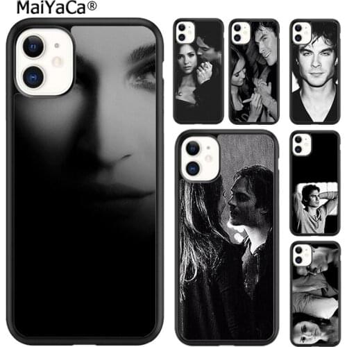 MaiYaCa Damon Elena The Vampire Diaries Phone Case Cover For iPhone 5 SE 6 6s 7 8 plus X XR XS 11 12 pro max Galaxy S8 S9 S10