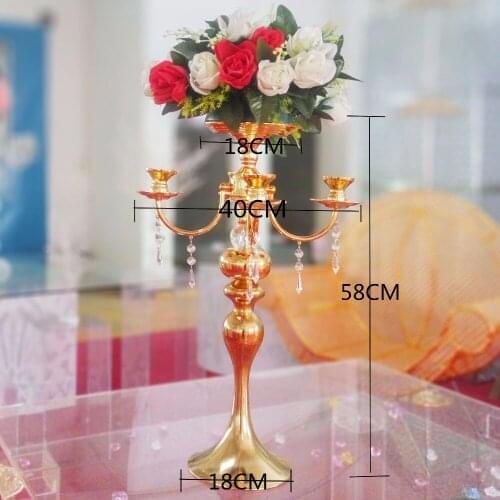 Metal gold Wedding Table Centerpiece Event Road Lead wedding decoration flower stand centerpiece senyu0902