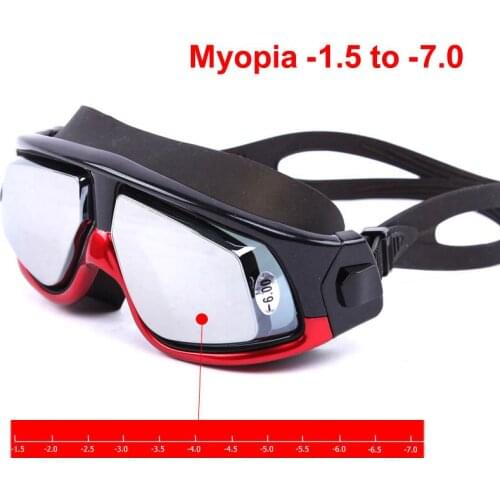 Men women Swimming Anti Fog UV Protection Diopter Swim Goggles with Prescription Waterproof Large Frame Myopia swimming Glasses