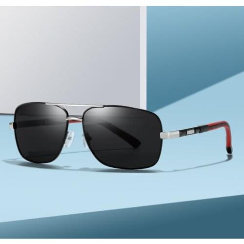 2021 Mens Polarized Sunglasses for Sports Outdoor Driving Polaroid Sunglasses Men Square Metal Frame Sun Glasses Gafas De Sol