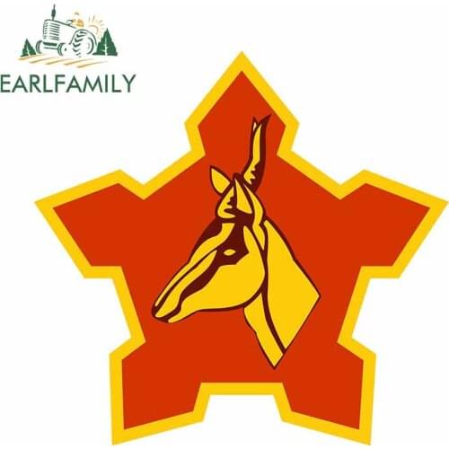 EARLFAMILY 13cm x 12.7cm for Old SADF Star Donkey Head Car Stickers Surfboard Scratch-proof Decal Cartoon Windshield Decoration