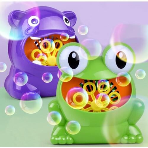 New Cute Frog Automatic Bubble Machine Blower Maker Party Summer Outdoor Toy for Kids Wholesale And Drop Shipping
