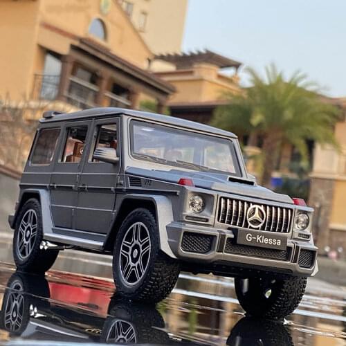 New 1:24 Mercedes-Benz Big G G63 Alloy Off-Road Vehicle Model Simulation Sound And Light Pull Back Toy Car Decoration Collection