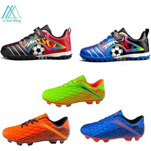 2021 Summer New Childrens Anti-skid Crack-proof And Shock-absorbing Professional Wear-resistant Outdoor Training Football Shoes