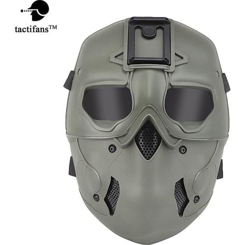 Airsoft Paintball Mask Full Face Protection NVG Adapter Mount Tactical Wild Mask For Outdoor CS Wargame Hunting Shooting Cosplay