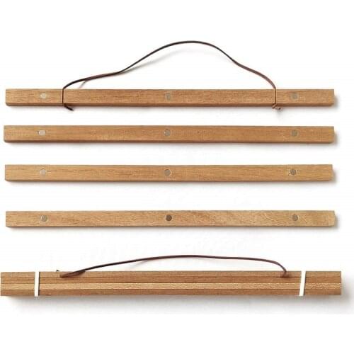 Natural Solid Wood Hanging scrolls Frame Poster Photo Frame A3 A4 Size Canvas Print Hanging Wall Art Home Decor 21-80cm