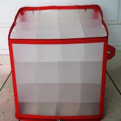 New Style Clear Storage Box 64 Grids Foldable PVC Holiday Decor Dust-proof Gift Box for Christmas Home Storage Boxes Organizer