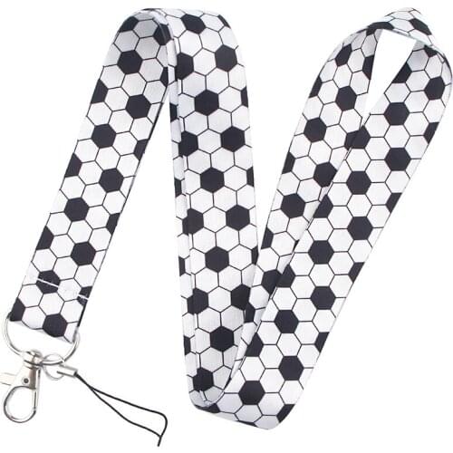 YA23 Football Lanyard For Keys Mobile Phone Hang Rope Keycord USB ID Card Badge Holder Keychain DIY Lanyards