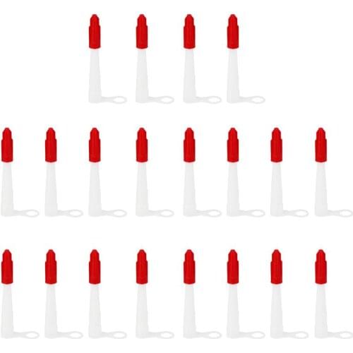 20pcs Sealant Silicone Nozzles Caulking Device Accessories with 20pcs Caps for Indoor Inside Home