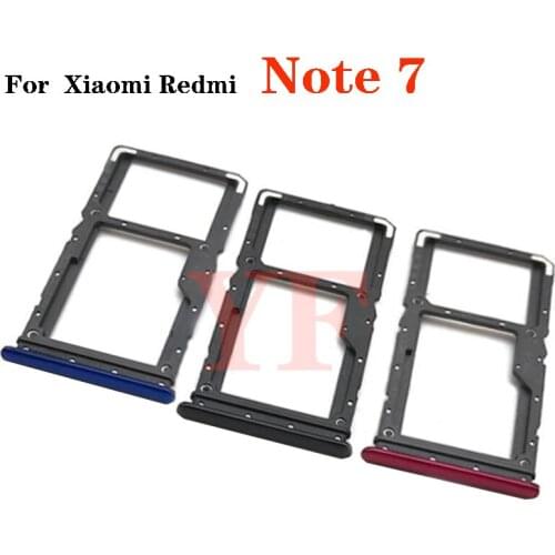 SIM Card Slot SD Card Tray Holder Adapter For Xiaomi Redmi 7 7A Note 7 Replacement Parts