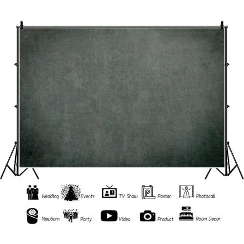 Solid Color Black Gray Light Children Backdrops Photography Kids Happy Birthday Party Photos Background for Shooting Decor