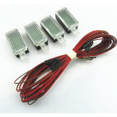 LED Interior Footwell Lights & Cable For Golf MK6 Passat B7 A4 B6 Tiguan Octavia A6 C6 Q3 Q5 Seat Lean 3AD 947 409 3AD947409