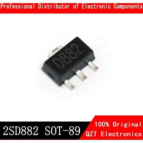 20PCS D882 SOT89 2SD882 SOT-89 30V/3A/30W 882 SOT SMD transistor