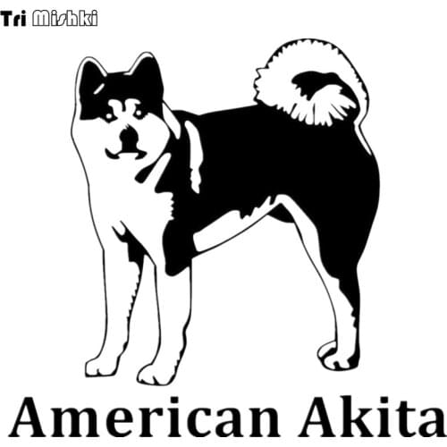 Tri Mishki HZX396# 15*16.5cm american akita on board car sticker auto funny car stickers