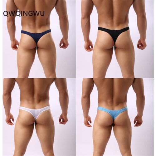 4PCS Men Briefs Penis Pouch Mens Underwear Bulge Underwear Sexy Briefs Low Waist Breathable Hole Gay Men Sunny Boy Briefs Thongs
