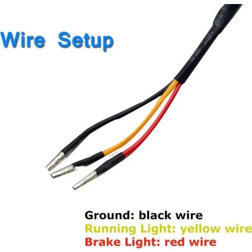 Universal 12V Motorcycle License Plate Light Red Tail Rear Light Brake Stop Lamp R3MD