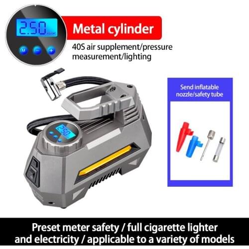 Air Pump For Inflating Tires Portable Air Compressor With Inflator And Digital Pressure Gauge Smog Air Pump Rechargeable