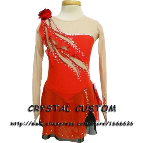 Custom Adult Figure Ice Skating Dresses With Spandex Graceful New Brand Figure Skating Dress For Competition DR2728