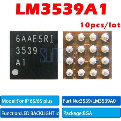 10pcs/lot 100% Original backlight back light control IC chip 16pins For iPhone 7 7Plus LM3539 LM3539A1 U3701 U4601