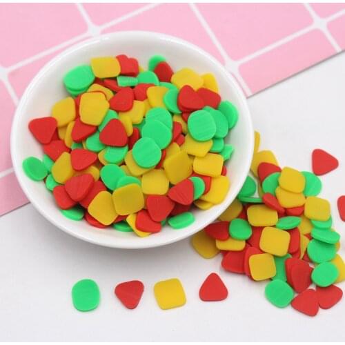 100g/Lot Multi Shaped Clay Slices Sprinkles Soft Pottery for DIY Crafts Decoration Filling Accessories
