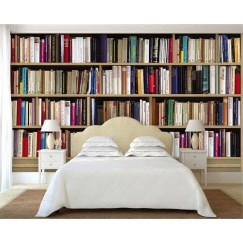 Beibehang Custom 3d wallpaper mural European personality library book TV background wall 3d wallpaper papel de parede behang