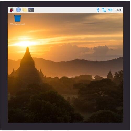 4inch Square Capacitive Touch Screen LCD (C) For Raspberry Pi, 720×720, DPI, IPS, Toughened Glass Cover, Low Power Solution
