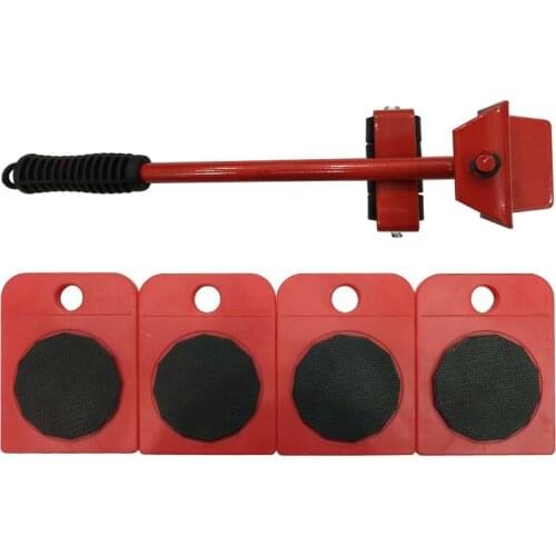 5Pcs Professional Furniture Lifter Tool Set Heavy Stuffs Moving Hand Tools Set Wheel Bar Mover Device